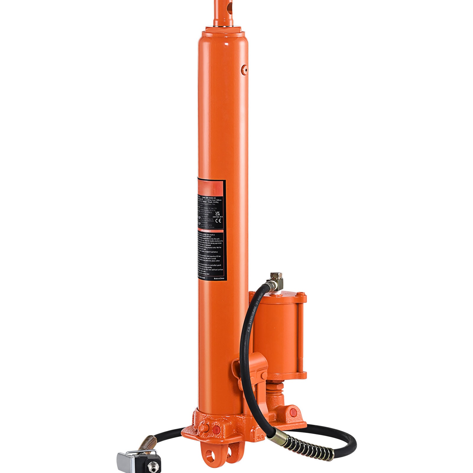 Hydraulic Long Ram Jack 8Ton Clevis Base Engine Hoist Cylinder Single Pump_voghion.com